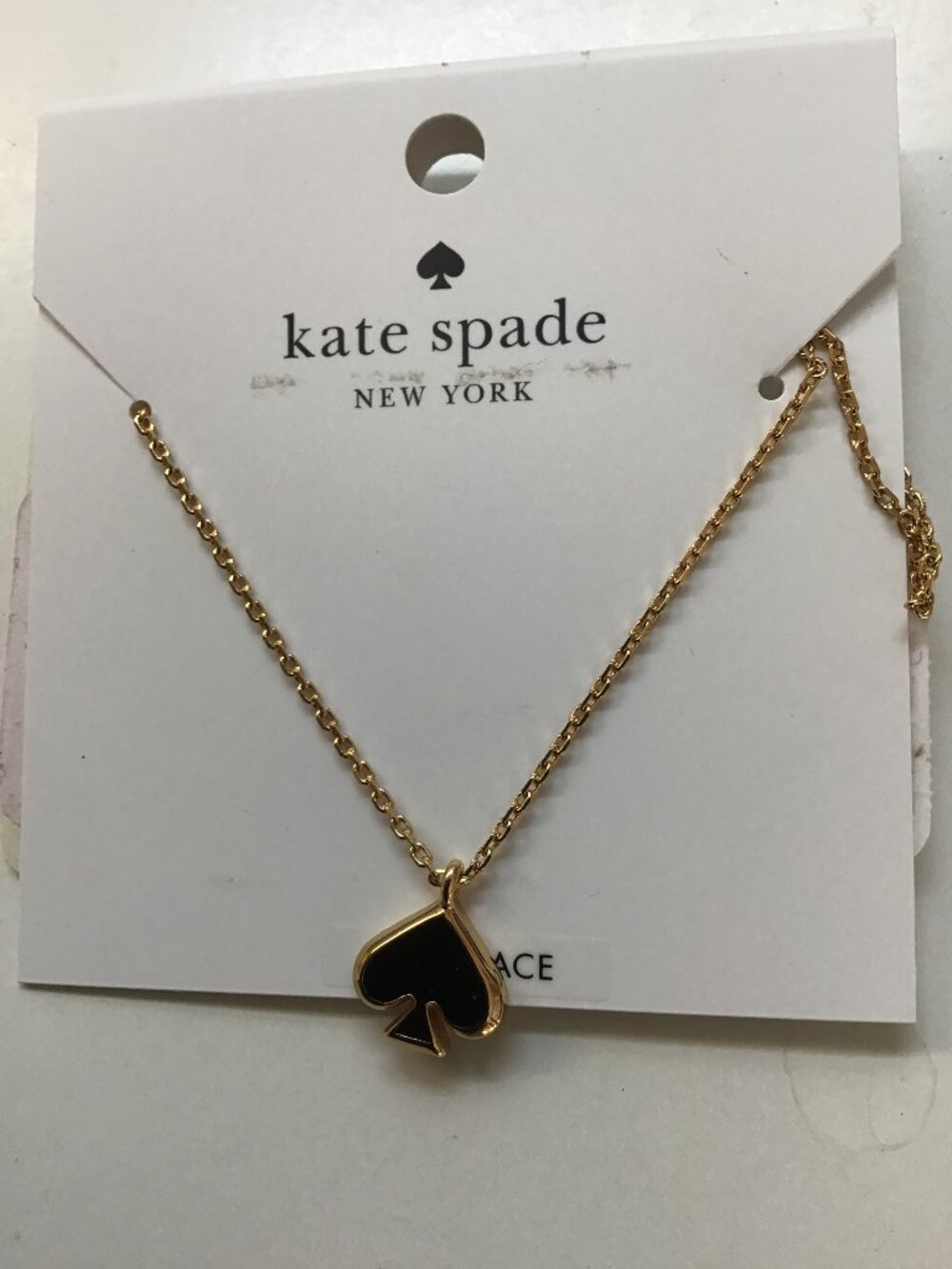 Kate Spade New Black Spade Necklace
